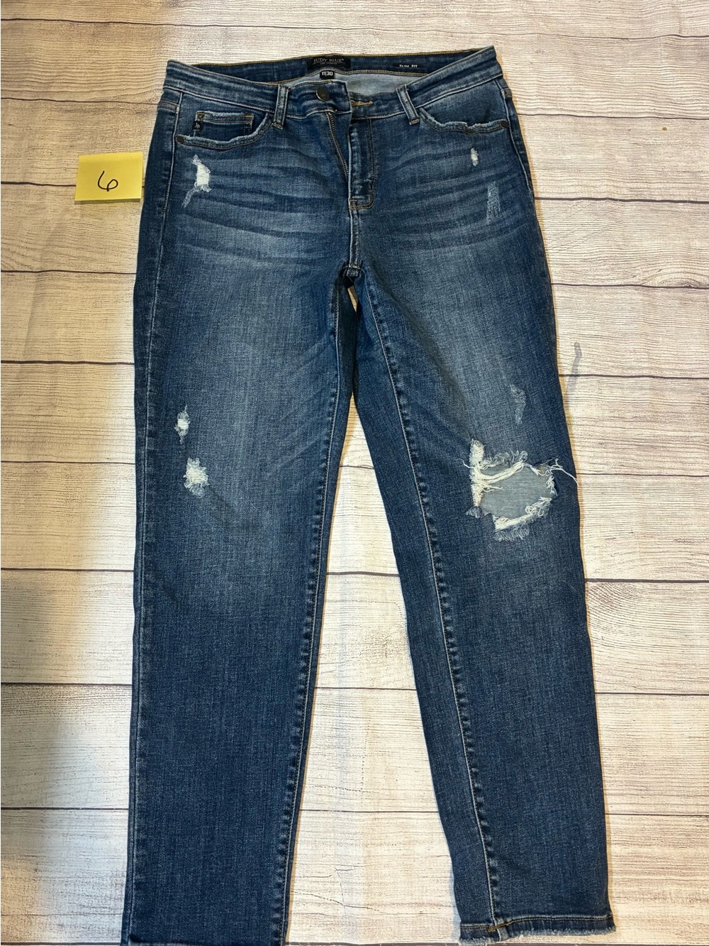 Judy Blue Distressed Dark Blue Women’s Jeans